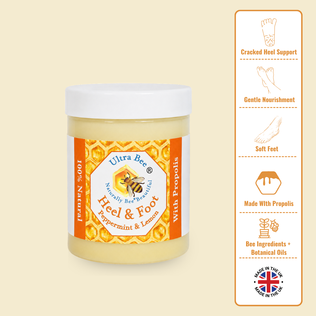 100% Natural Heel & Foot Balm Honey & Peppermint 100ml