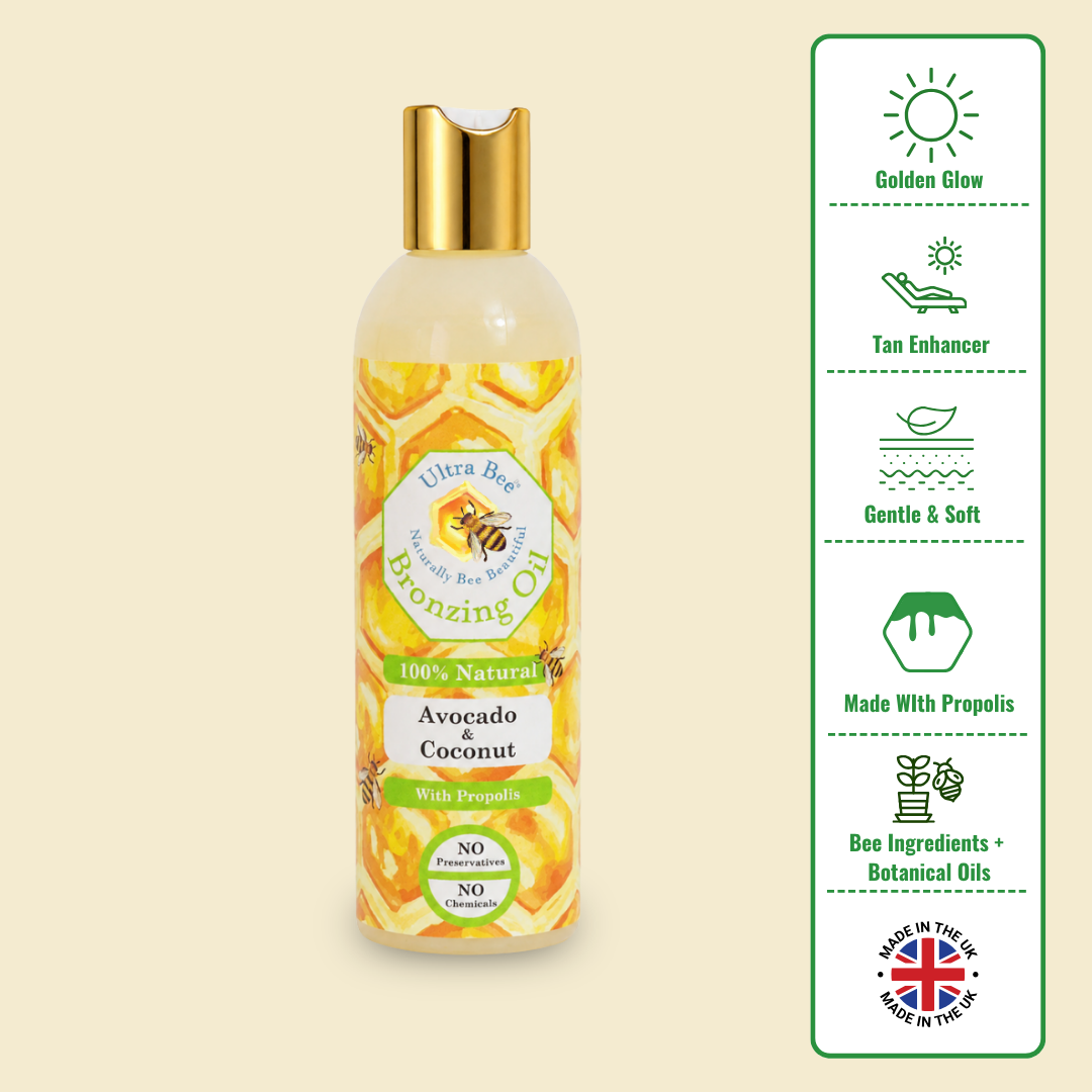 100% Natural BRONZING Tanning Oil - Avocado & Virgin Coconut oil 200 ml