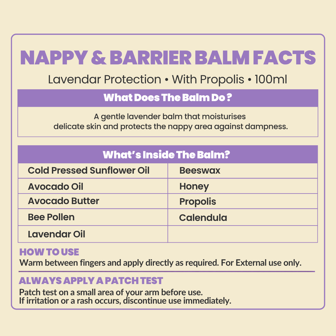 100% Natural Nappy & Barrier Balm Lavender 100ml