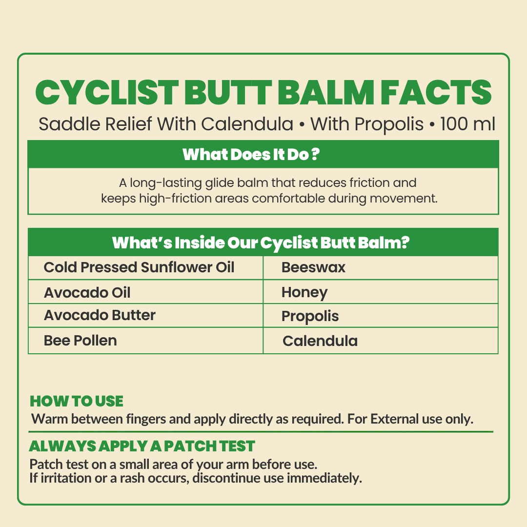 100% Natural Anti Chafe Balm with Honey 100ml (Great for cyclists and more)