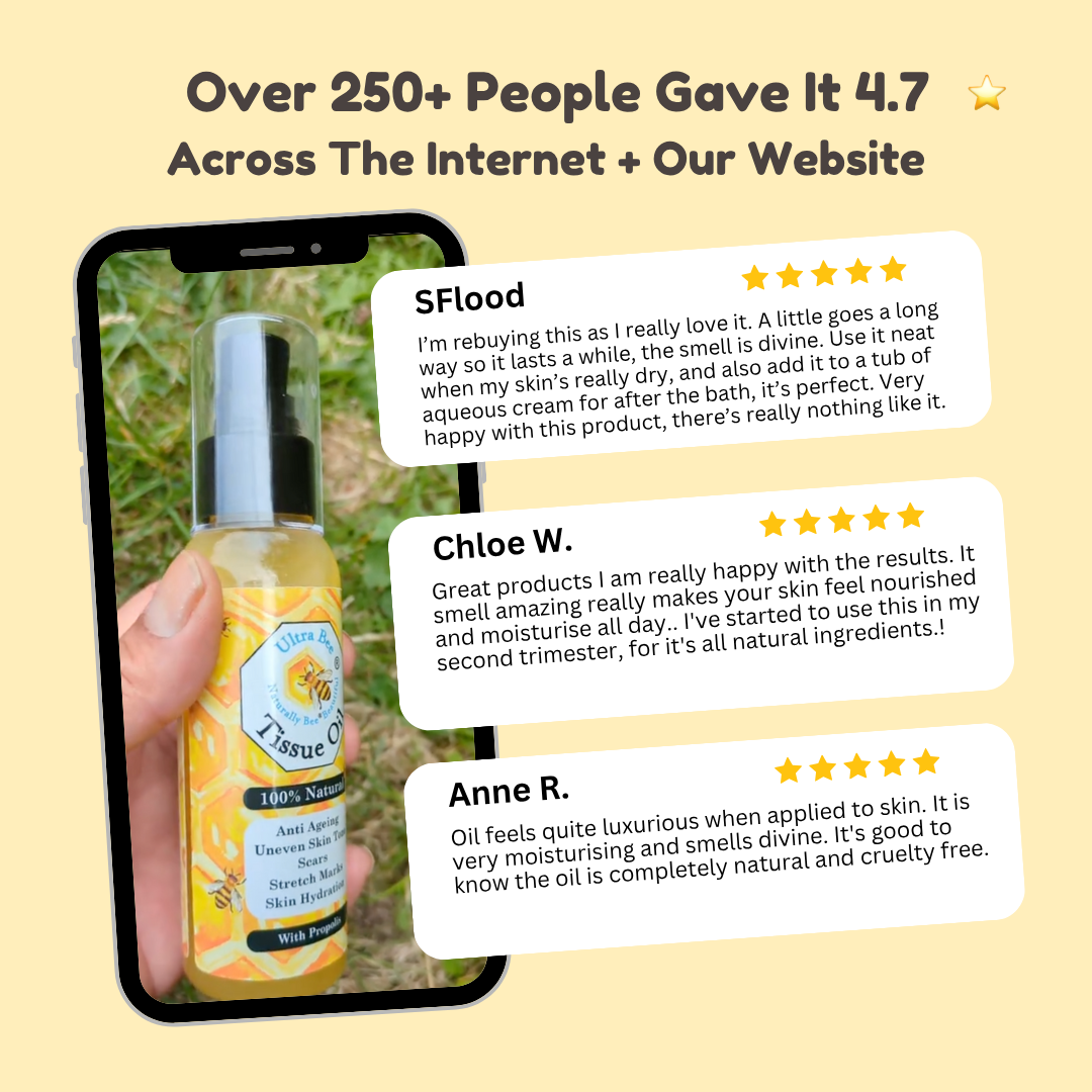 100% Natural Body Moisturiser - Tissue Oil - Rosehip, Rose Geranium, Neroli 100ml