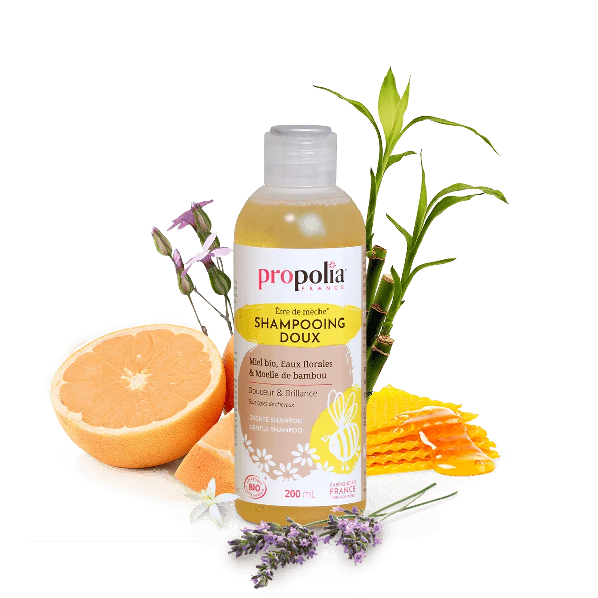 Organic Shampoo Honey & Bamboo Pith - SLS Free - Ultra Bee Health UK