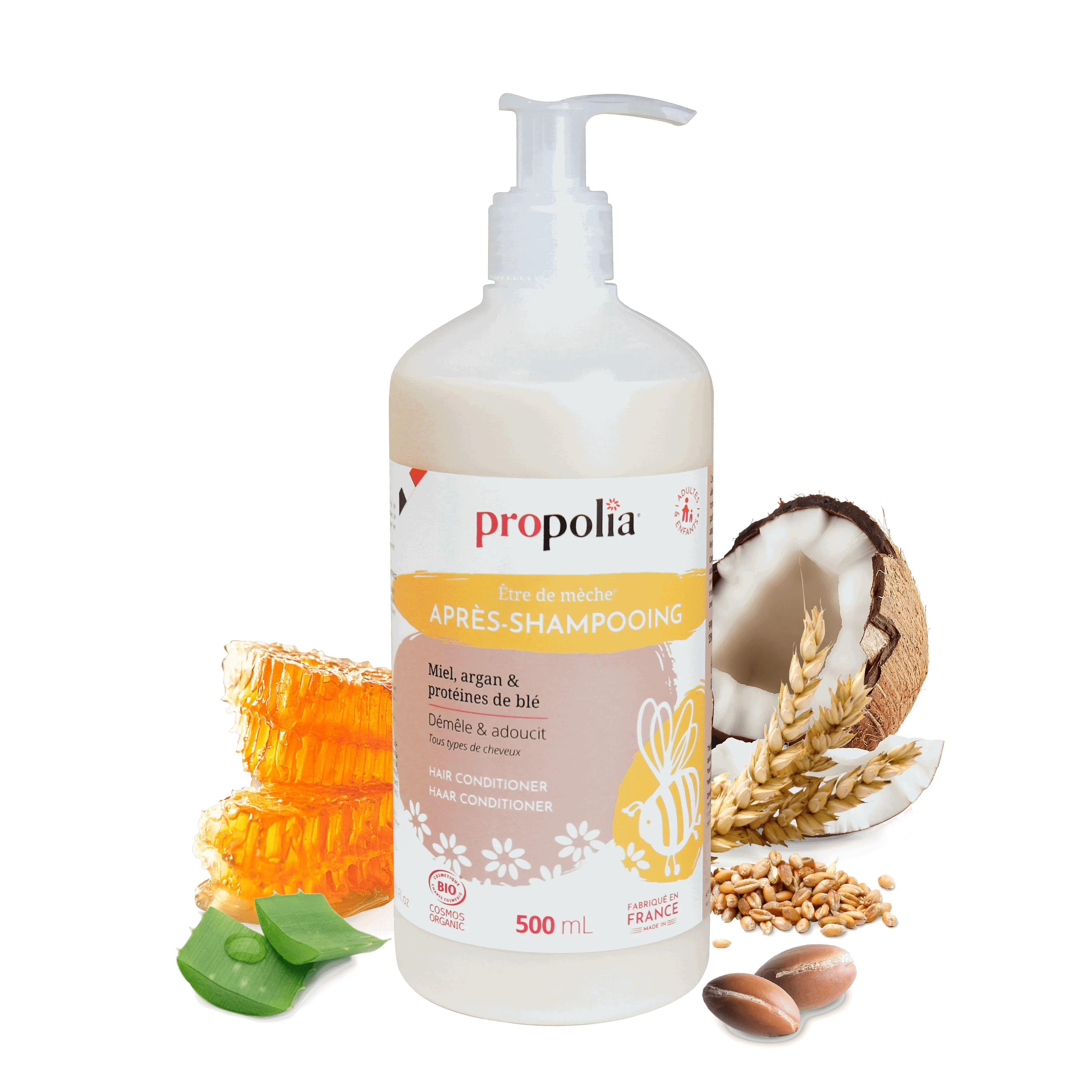 Organic Hair Conditioner Honey, Argan Oil and Cider Vinegar - Ultra Bee Health UK