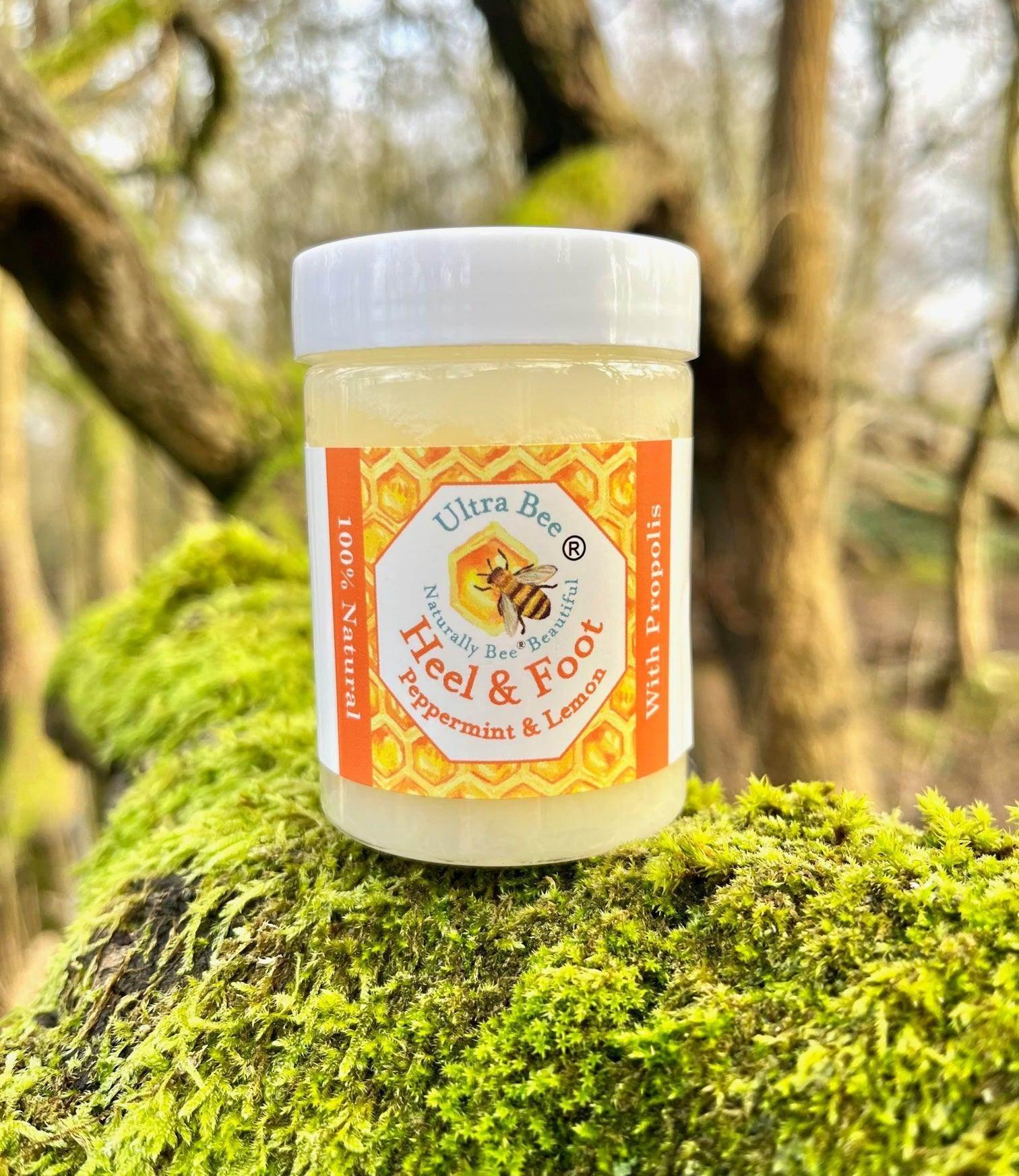 100% Natural Heel & Foot Balm Honey & Peppermint 100ml - Ultra Bee Health UK