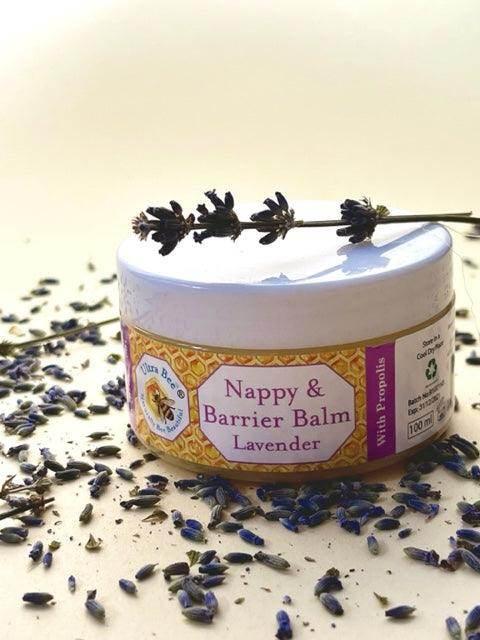100% Natural Nappy & Barrier Balm Lavender 100ml - Ultra Bee Health UK