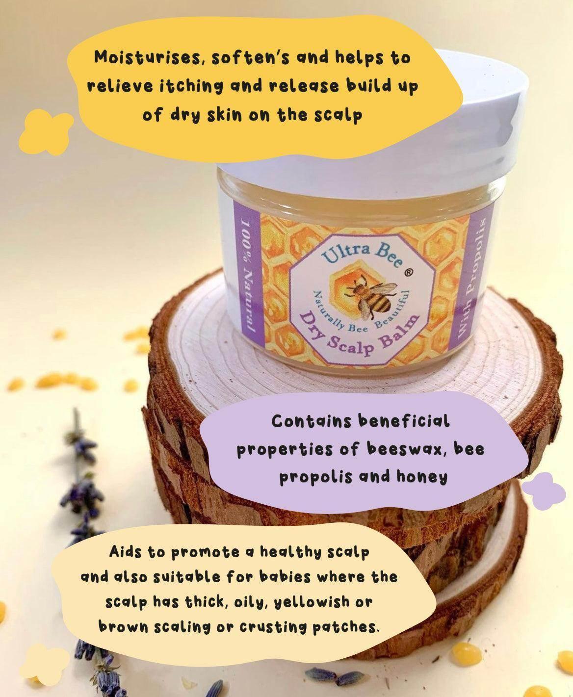 100% Natural Dry Scalp Balm 50ml - Ultra Bee Health UK