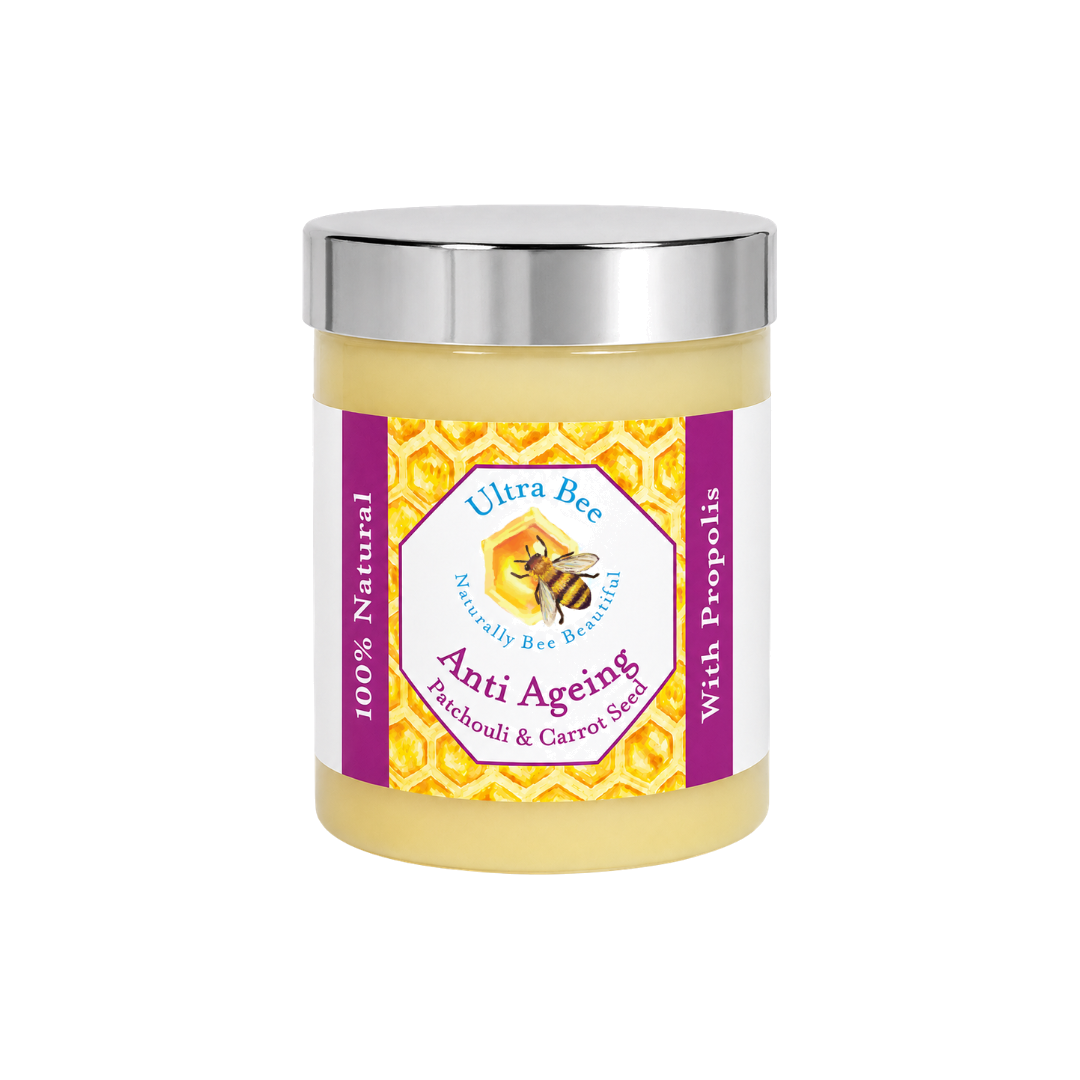 100% Natural Anti Ageing Moisturiser Honey, Patchouli, Carrot Seed 100ml (Morning)