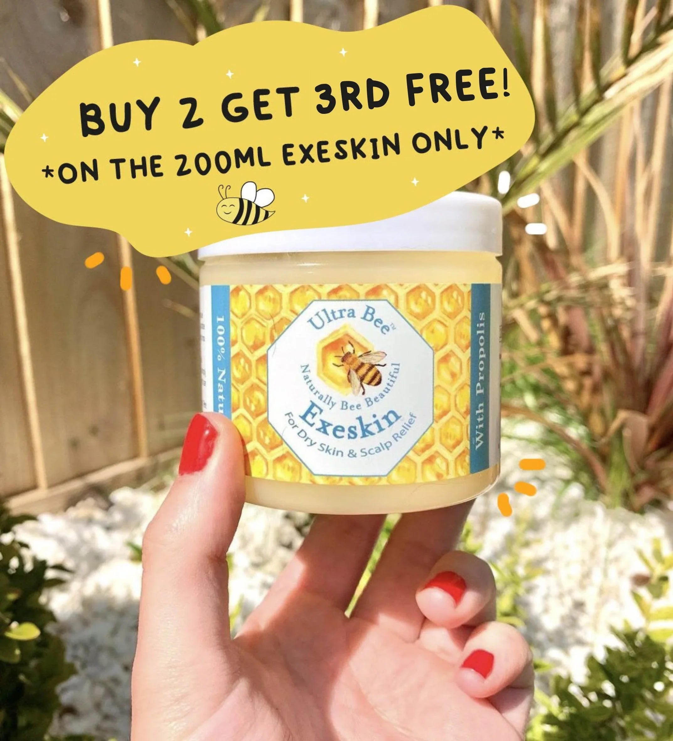 100% Natural Exeskin Balm - Dry Skin & Scalp - Ultra Bee Health UK