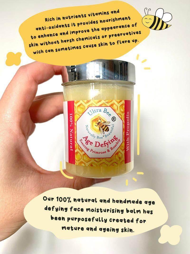 100% Natural Age Defying Moisturiser Evening Primrose 100ml (Night) - Ultra Bee Health UK