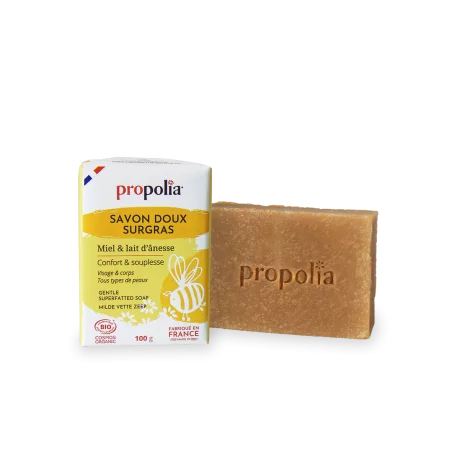 Organic gentle superfatted soap - Honey & Donkey milk