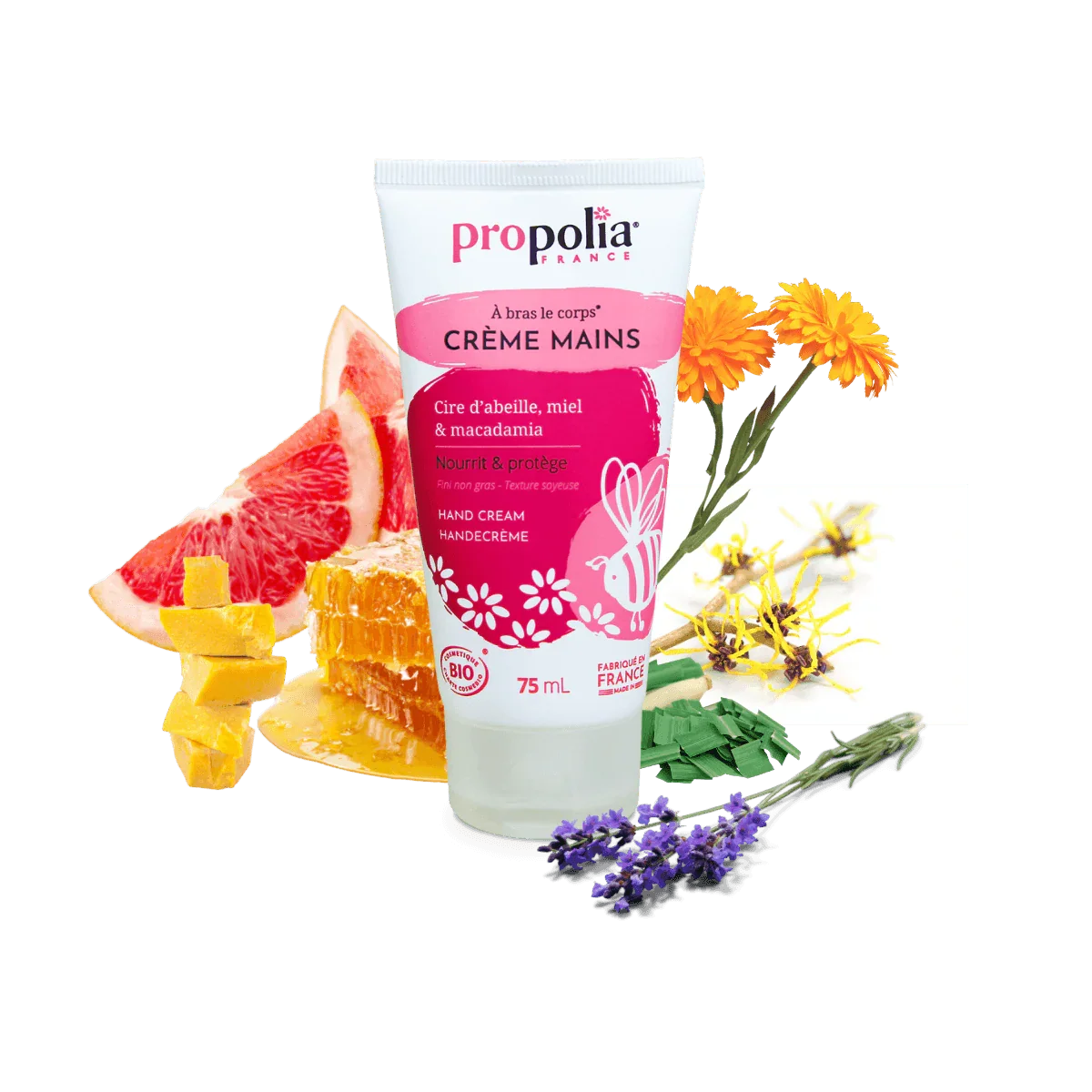 Organic Hand Cream Honey Calendula Macadamia 75ml - Ultra Bee Health UK