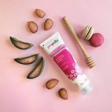 Organic Body Scrub - Exfoliating with Almond and Rice Shells 150ml - Ultra Bee Health UK