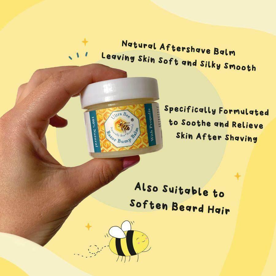 100% Natural After shave Bump Balm 50ml - Ultra Bee Health UK