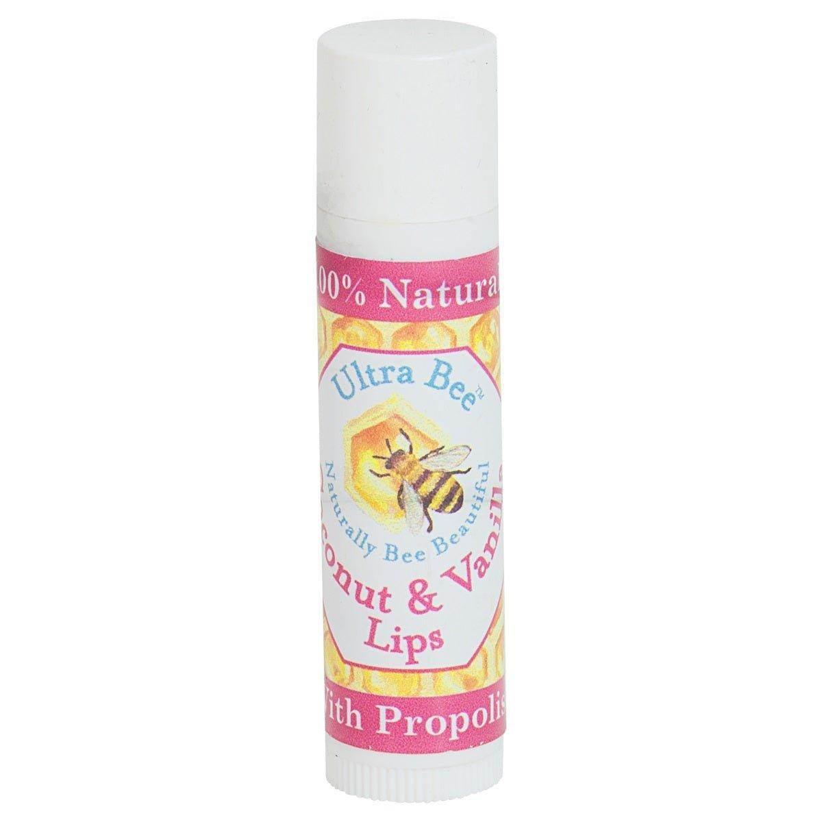 100% Natural Lip Balm Coconut & Vanilla 4.3g - Ultra Bee Health UK