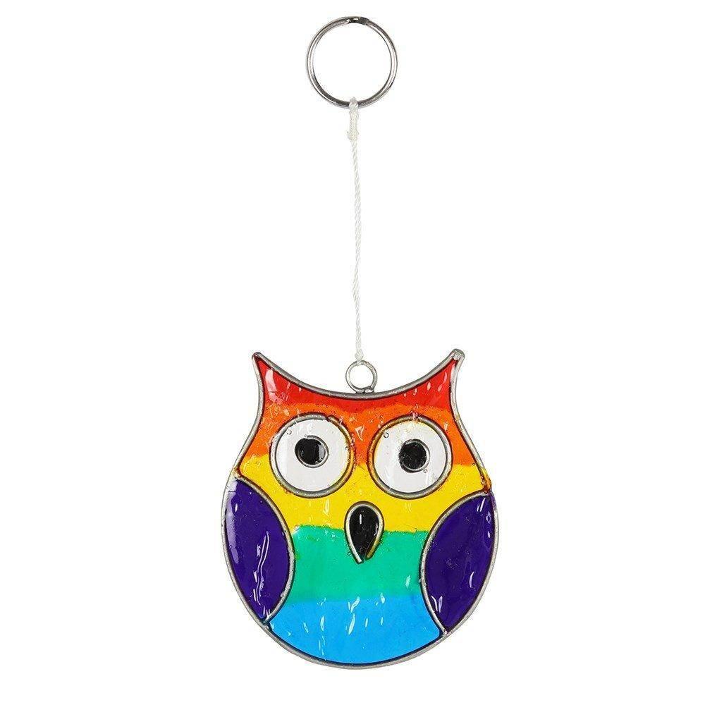 Rainbow Owl Suncatcher - Ultra Bee Health UK