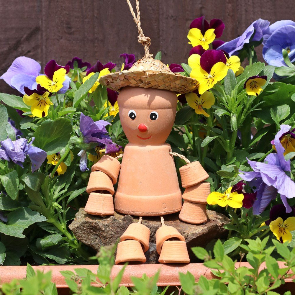 Terracotta Pot Man and Planter - Ultrabee