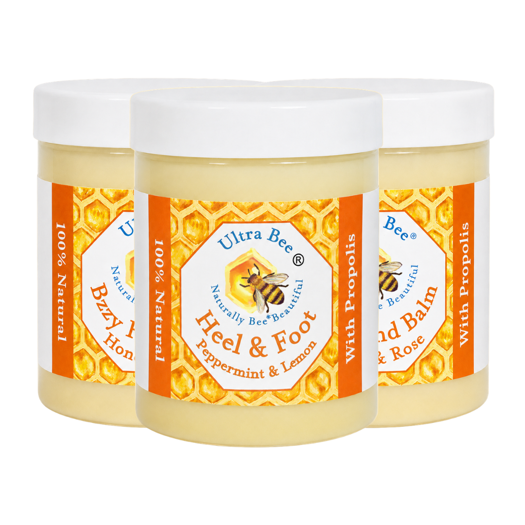 100% Natural Heel & Foot Balm Honey & Peppermint 100ml