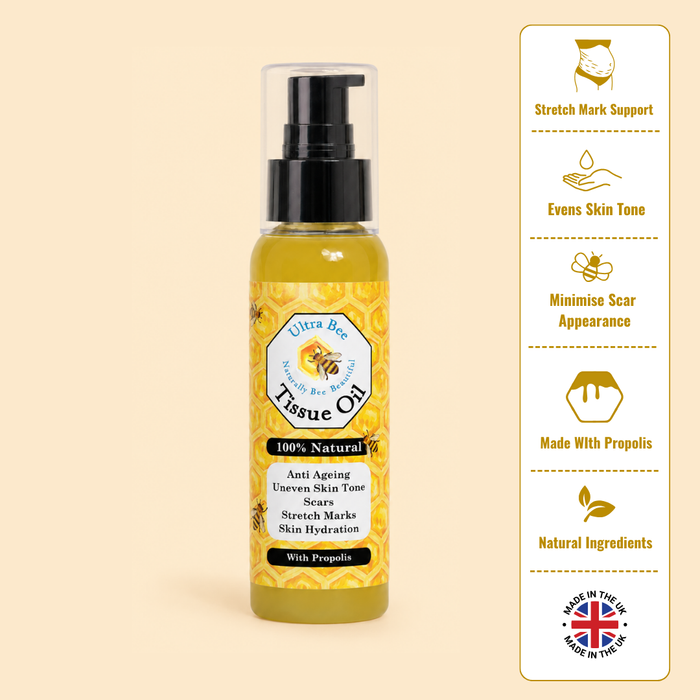 Hydratant pour le corps 100% naturel - Huile pour tissus - Rose musquée, Géranium rose, Néroli 100 ml