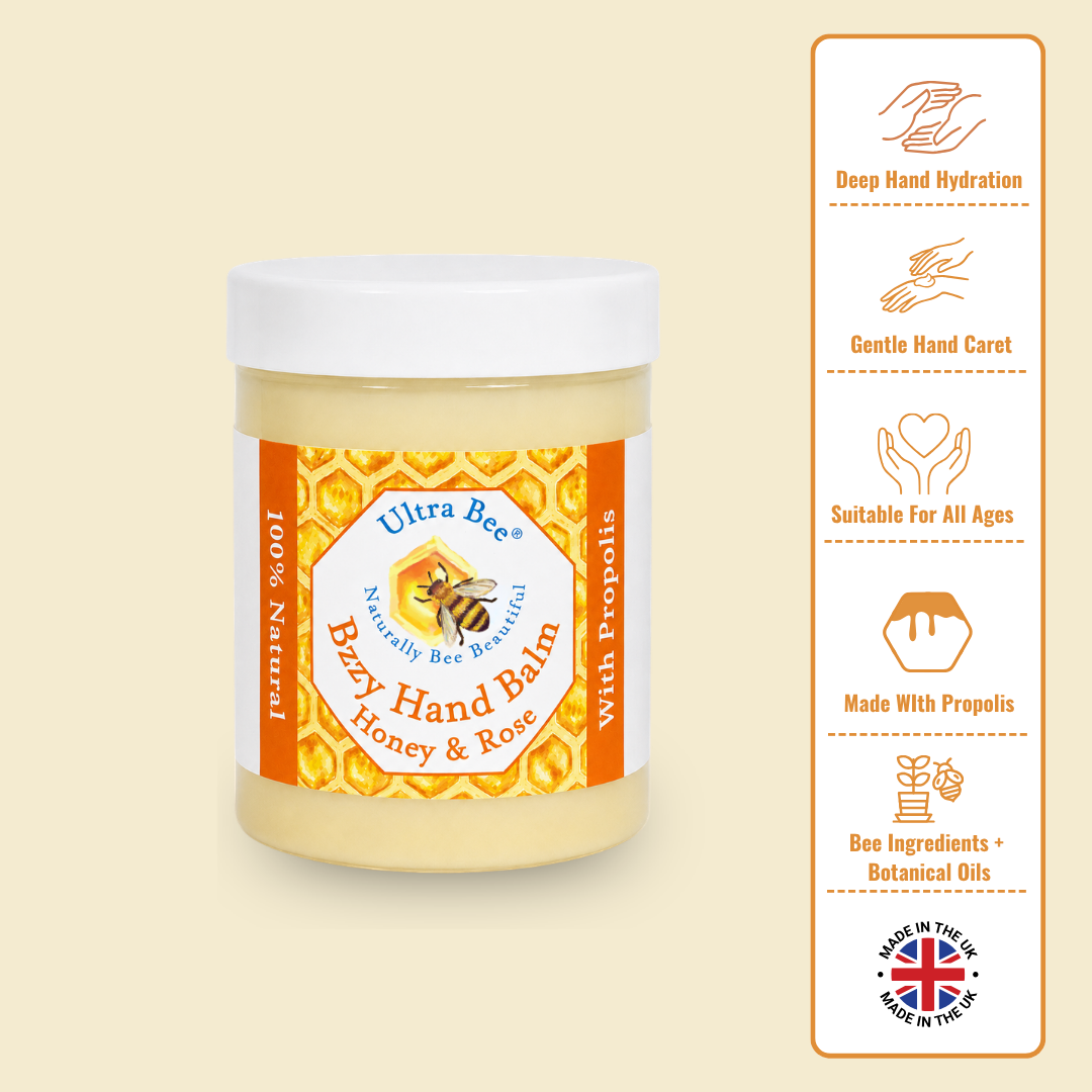 100% Natural Bzzy Hand Balm Honey & Rose 100ml