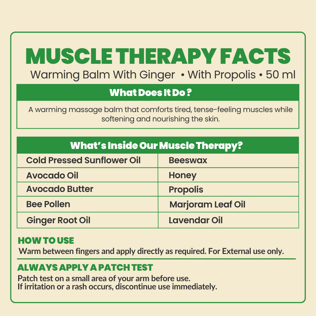 100% Natural Warming Muscle Massage Balm 100ml