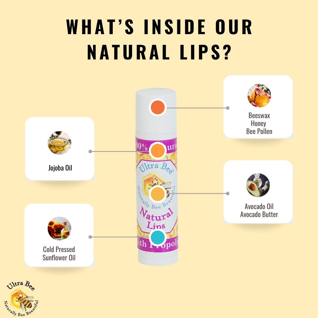 100% Natural Lip Balm Honey, Propolis 4.3g