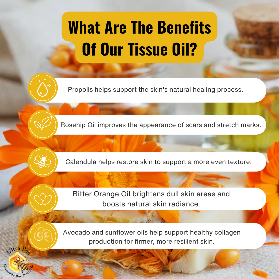 100% Natural Body Moisturiser - Tissue Oil - Rosehip, Rose Geranium, Neroli 100ml