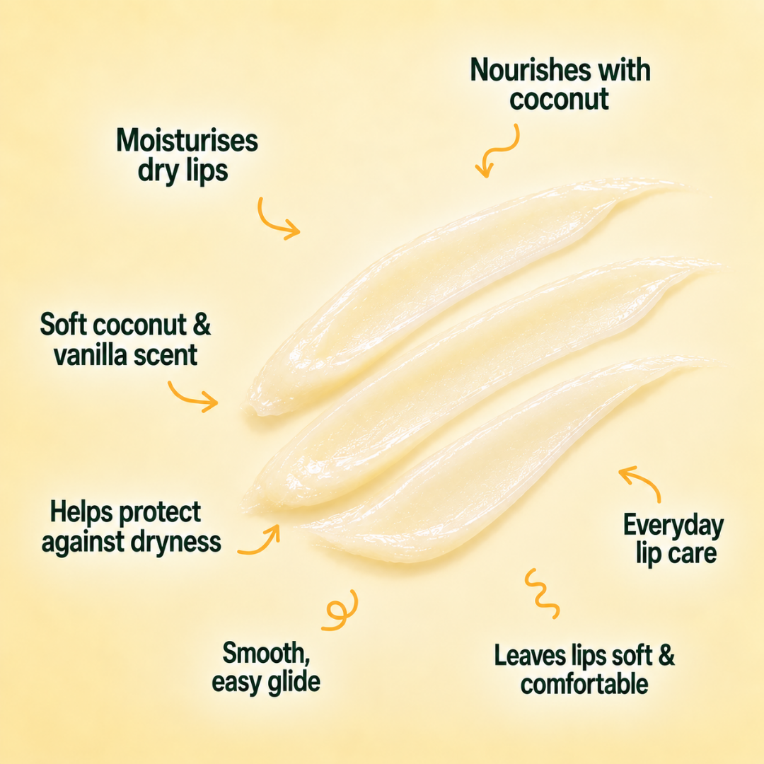 100% Natural Lip Balm Coconut & Vanilla 4.3g
