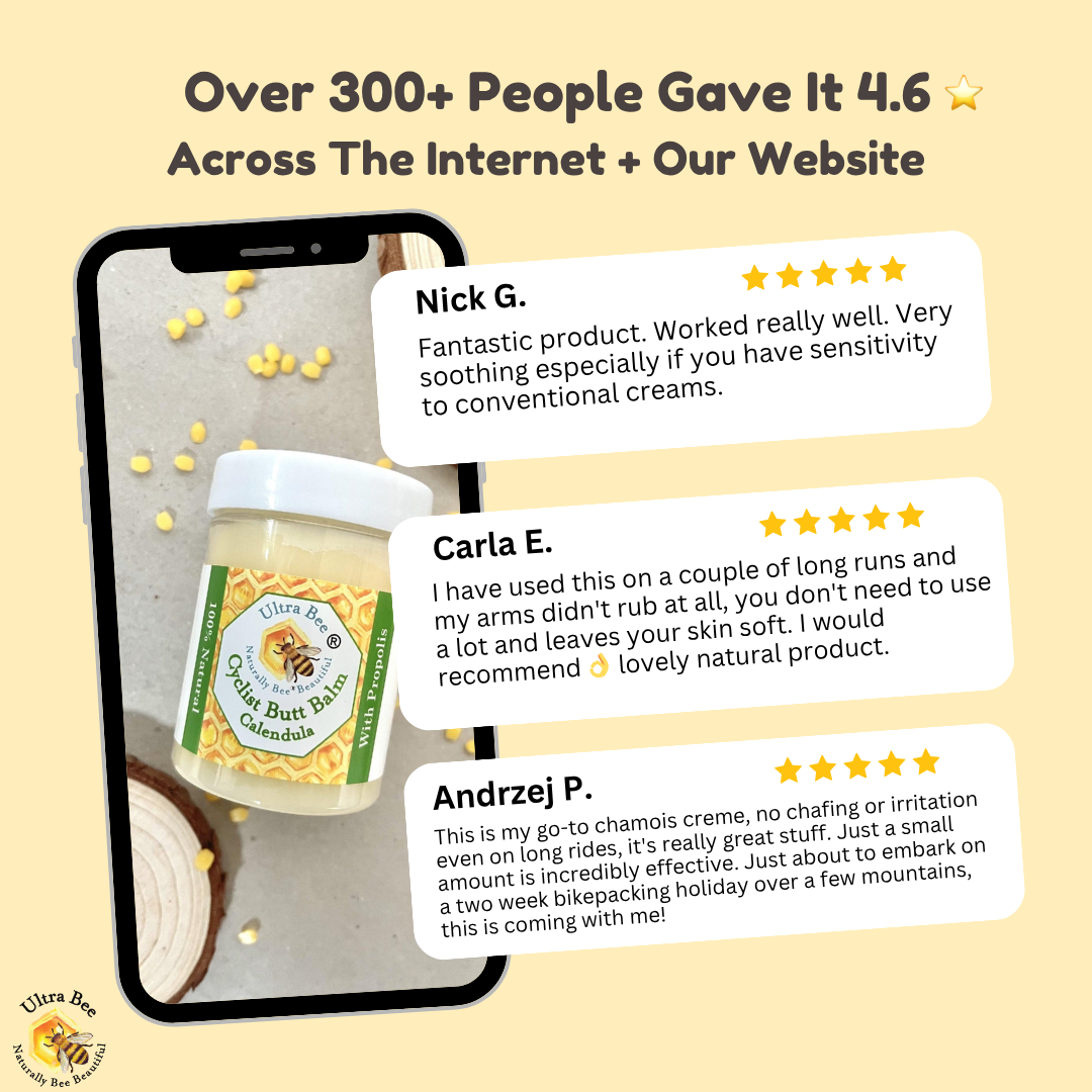 100% Natural Cyclist Chamois Cream Honey 100ml