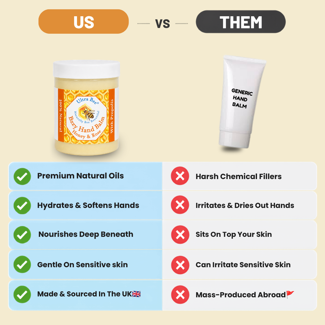 100% Natural Bzzy Hand Balm Honey & Rose 100ml