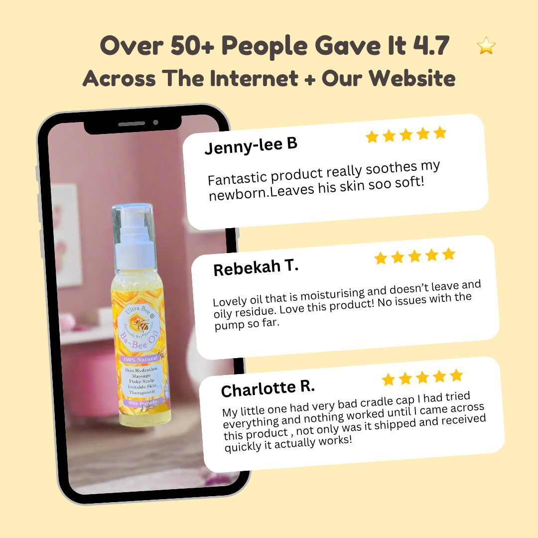 100% Natural  Gentle BaBee Oil Honey Coconut, Calendula & Lavender 100ml