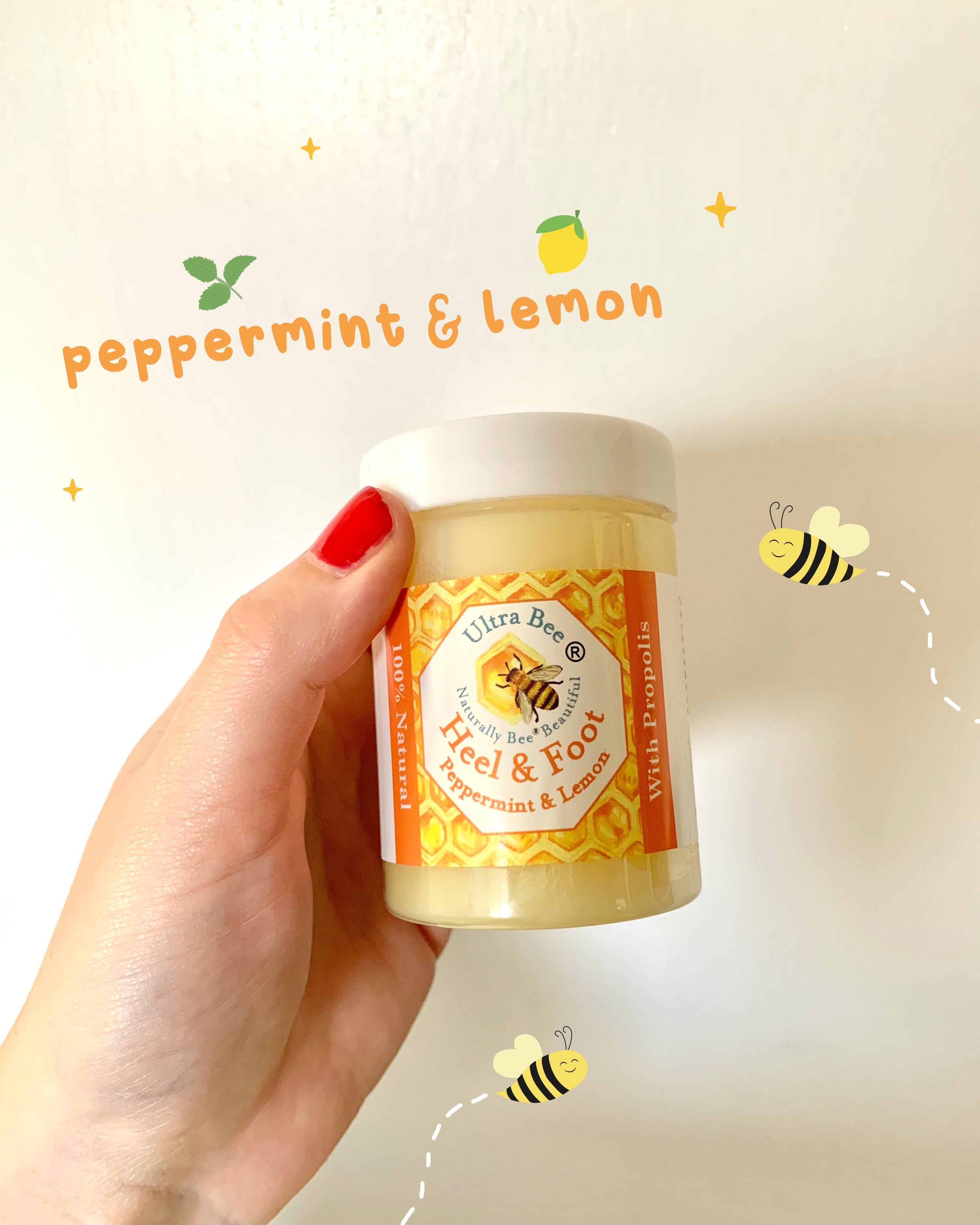 100% Natural Heel & Foot Balm Honey & Peppermint 100ml - Ultra Bee Health UK 