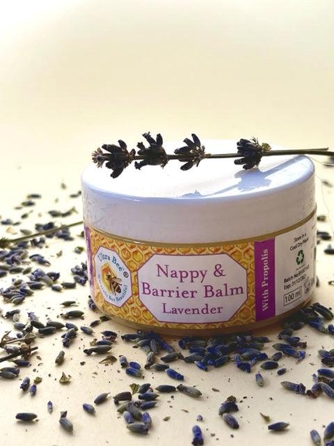 100% Natural Nappy & Barrier Balm Lavender 100ml - Ultra Bee Health UK 