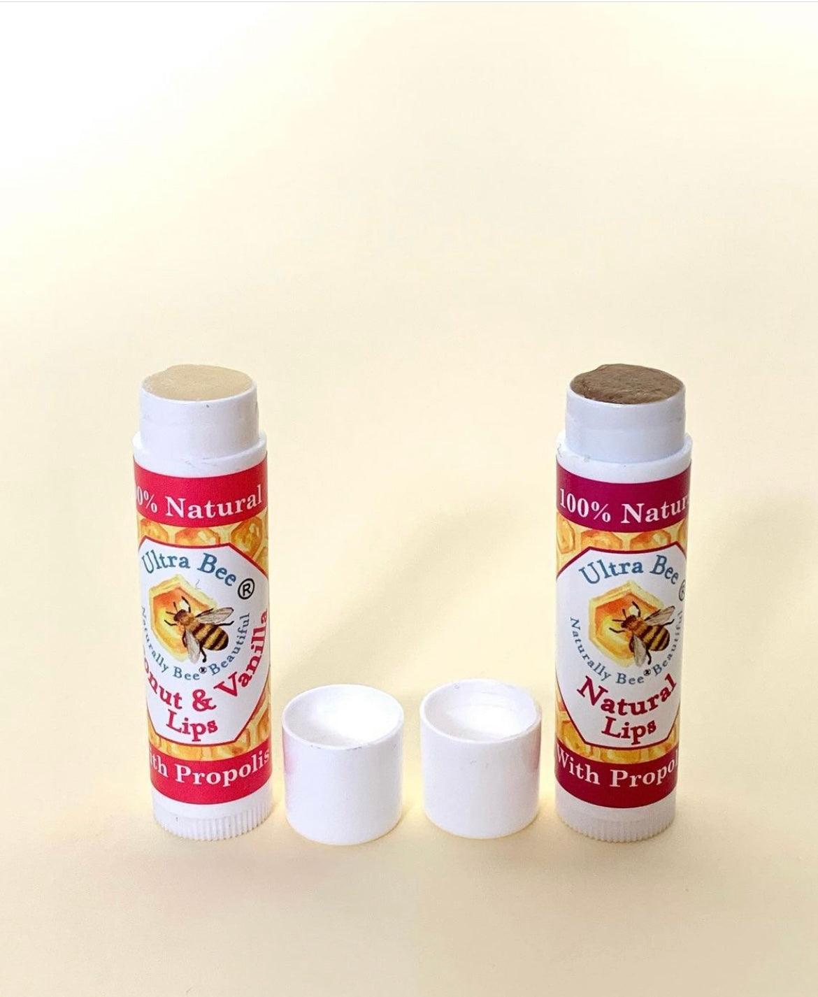 100% Natural Lip Balm Honey, Propolis 4.3g - Ultra Bee Health UK 