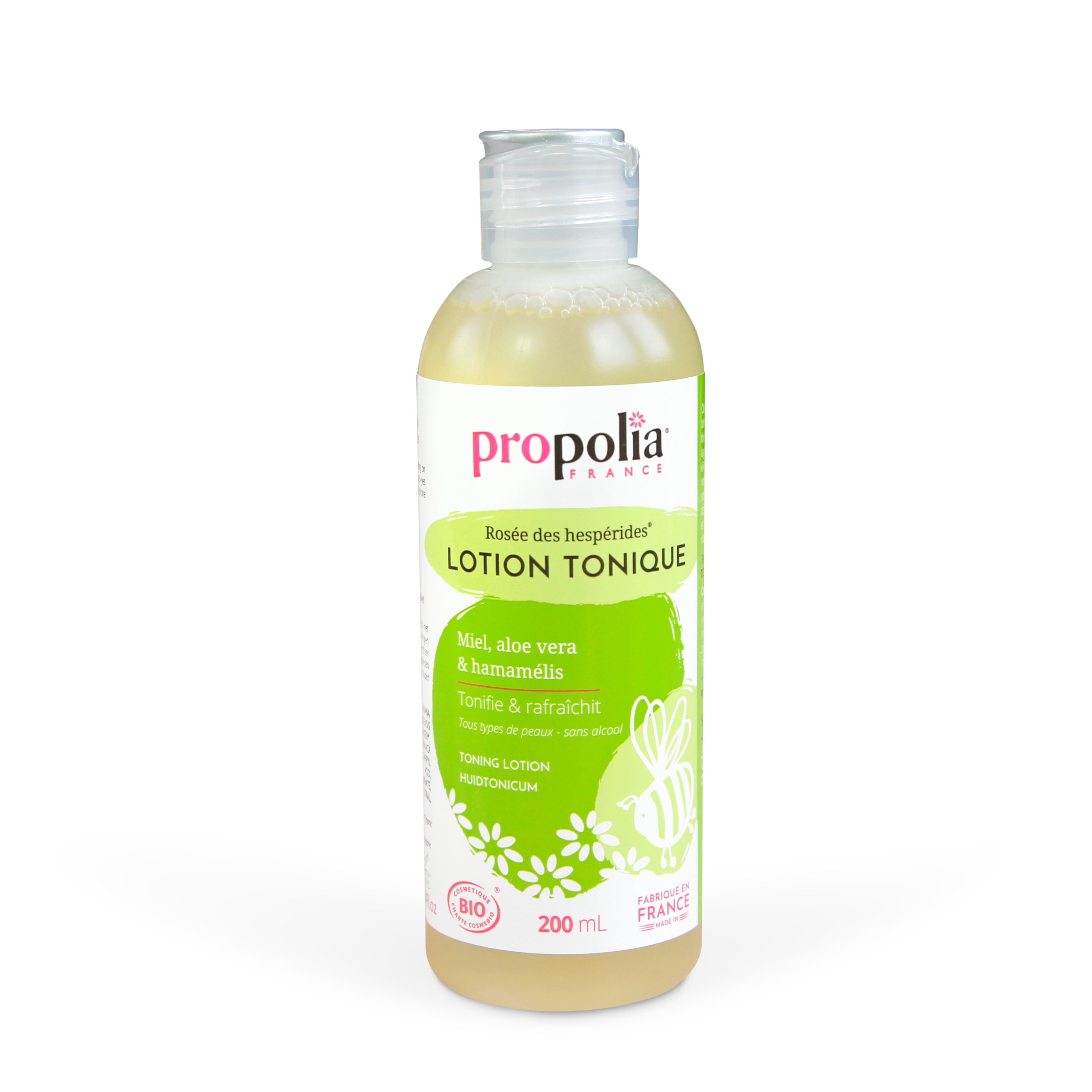 Lotion Tonique Visage Bio Miel, Hamamélis 200 ml