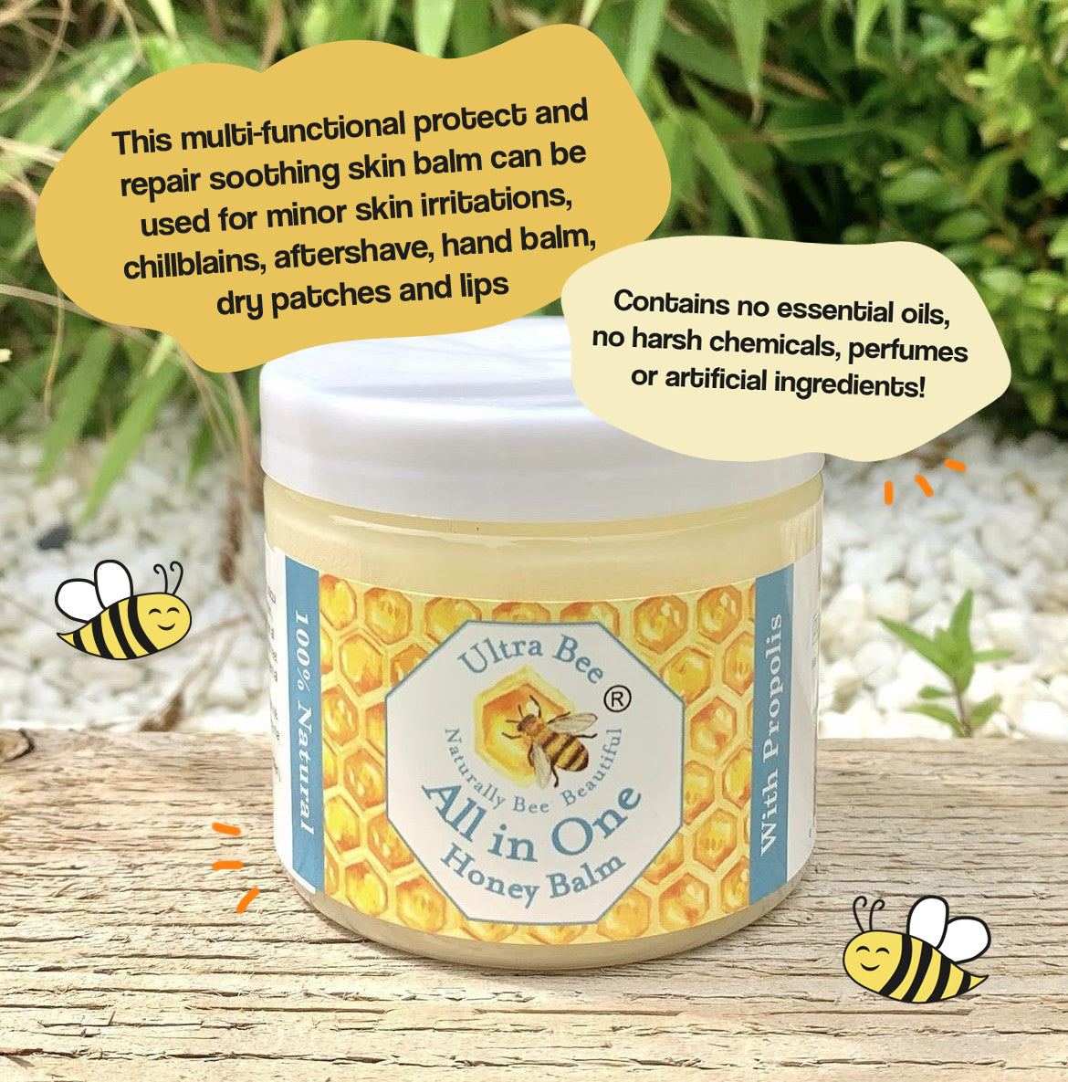 100% Natural  All in One Honey Balm Multi functional Moisturiser