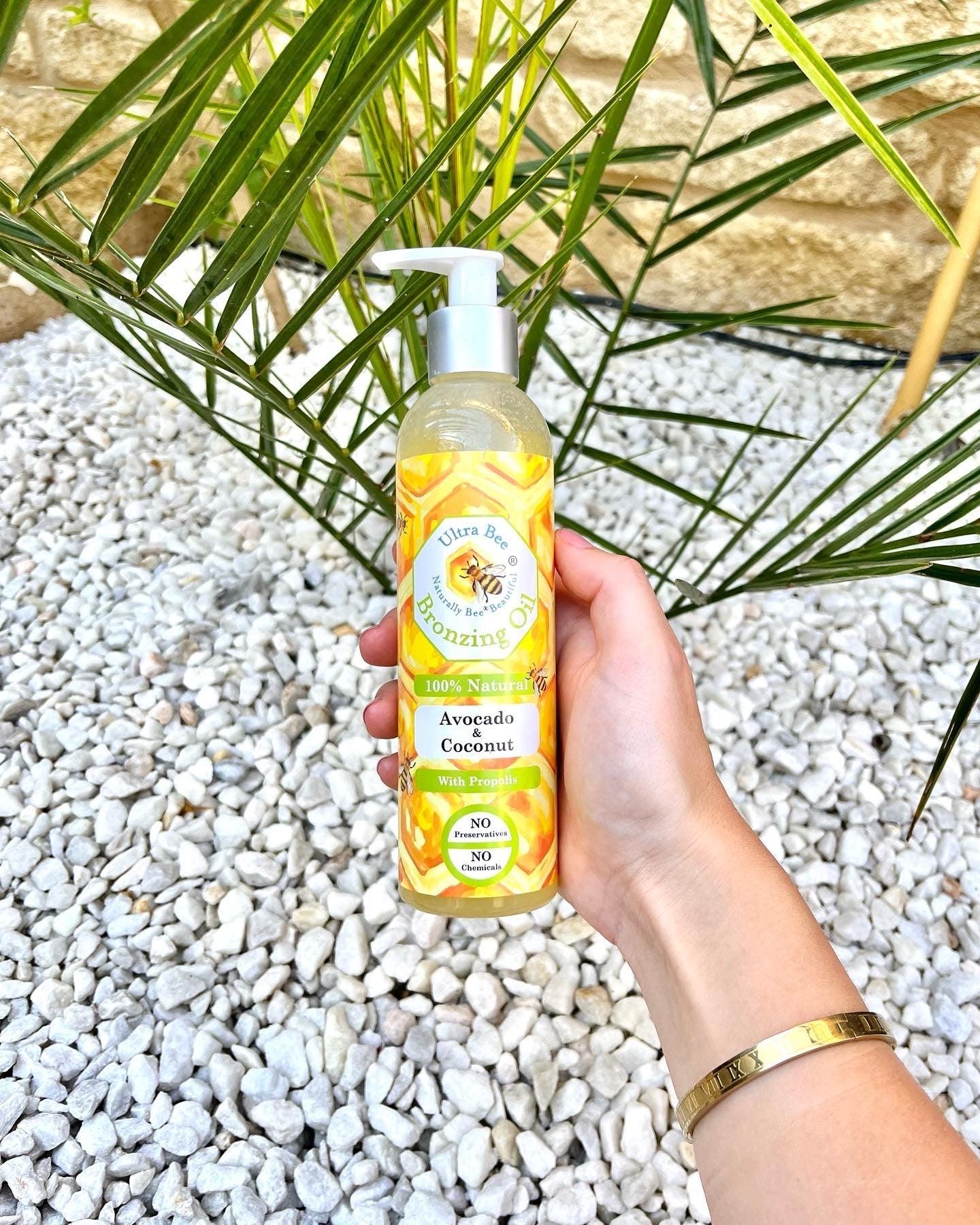 100% Natural Tanning Oil - Avocado & Coconut 250ml - Ultra Bee Health UK 