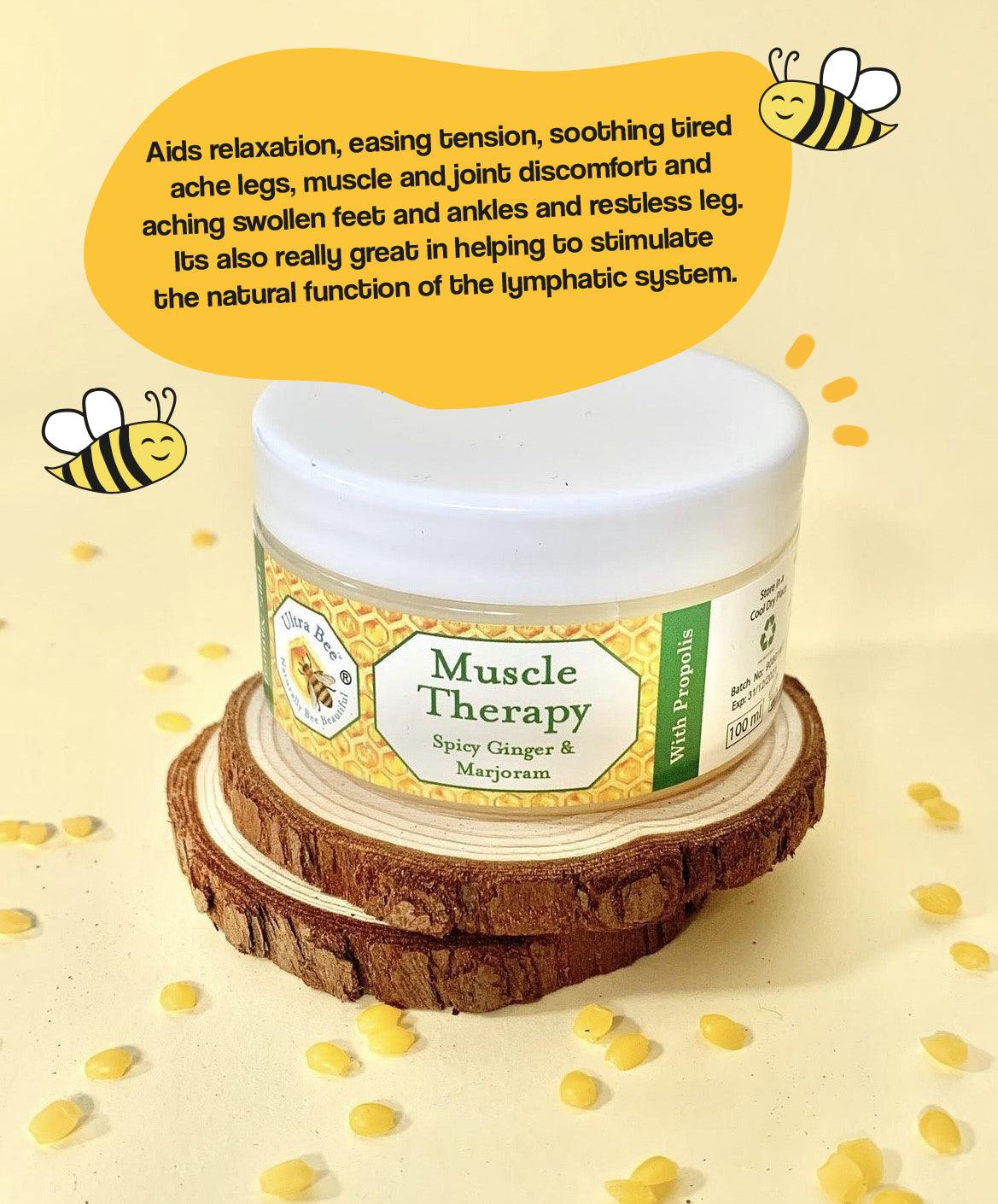 100% Natural Warming Muscle Massage Balm 100ml - Ultra Bee Health UK 
