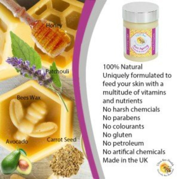 100% Natural Anti Ageing Moisturiser Honey, Patchouli, Carrot Seed 100ml - Ultrabee
