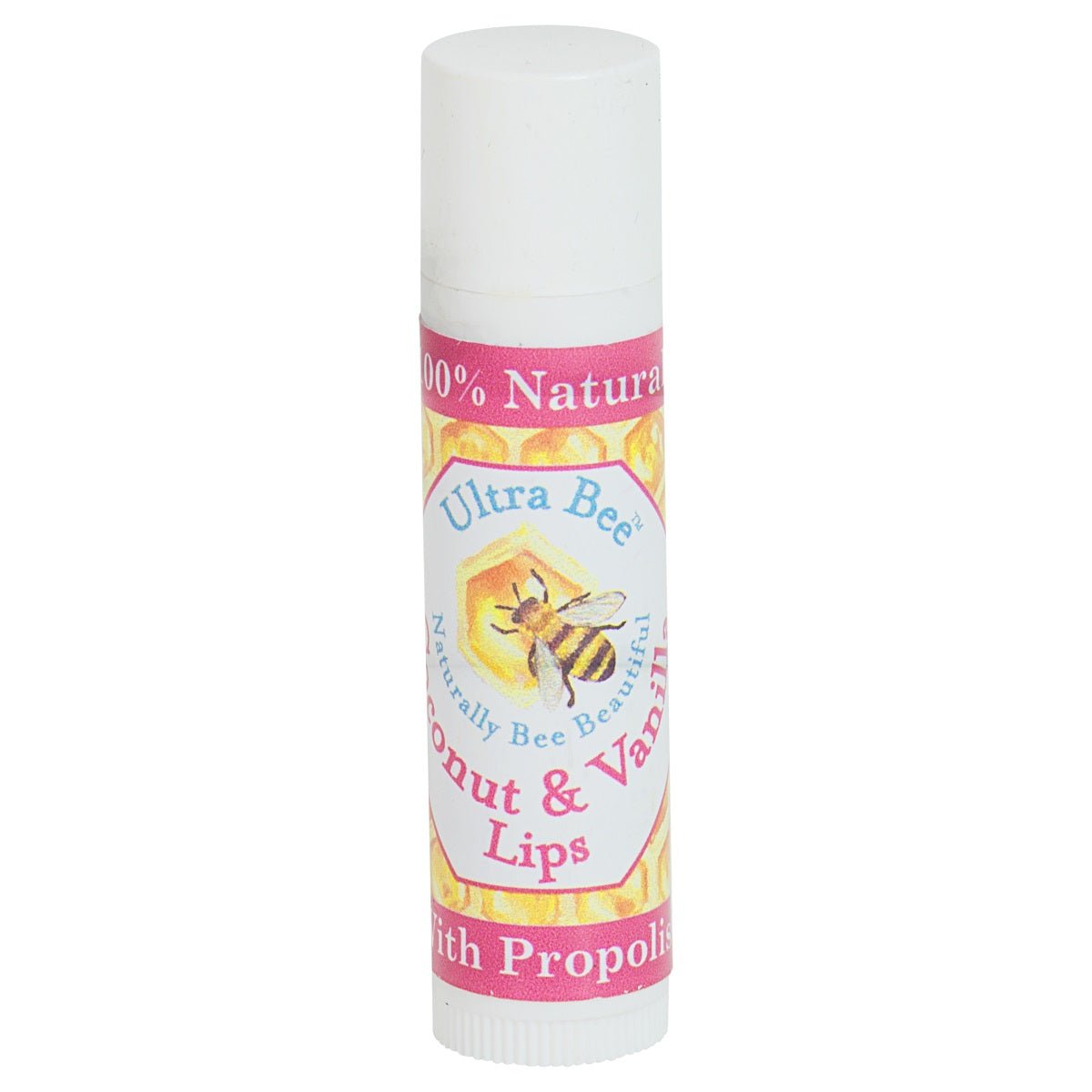 100% Natural Lip Balm Coconut & Vanilla 4.3g - Ultrabee