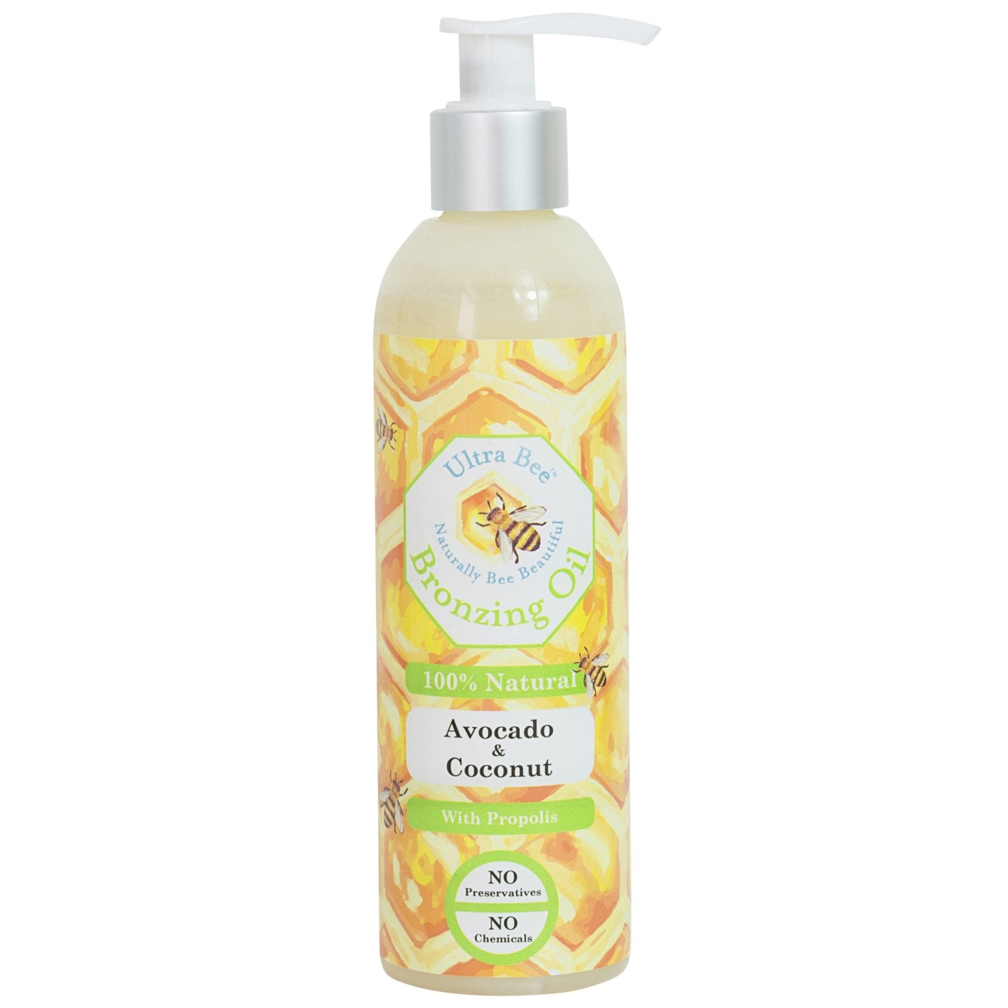 100% Natural Tanning Oil - Avocado & Coconut 250ml - Ultrabee