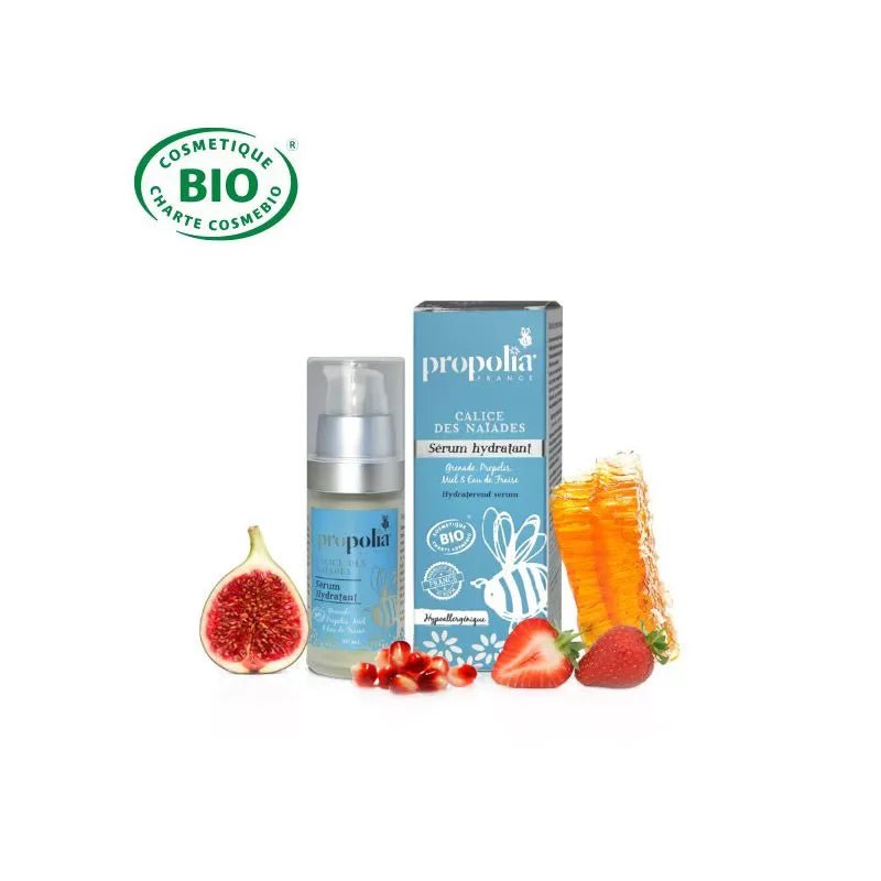 Organic Hydrating Face Serum - Honey, Strawberry, Grenada, Fig - Hypoallergenic 30ml - Ultrabee