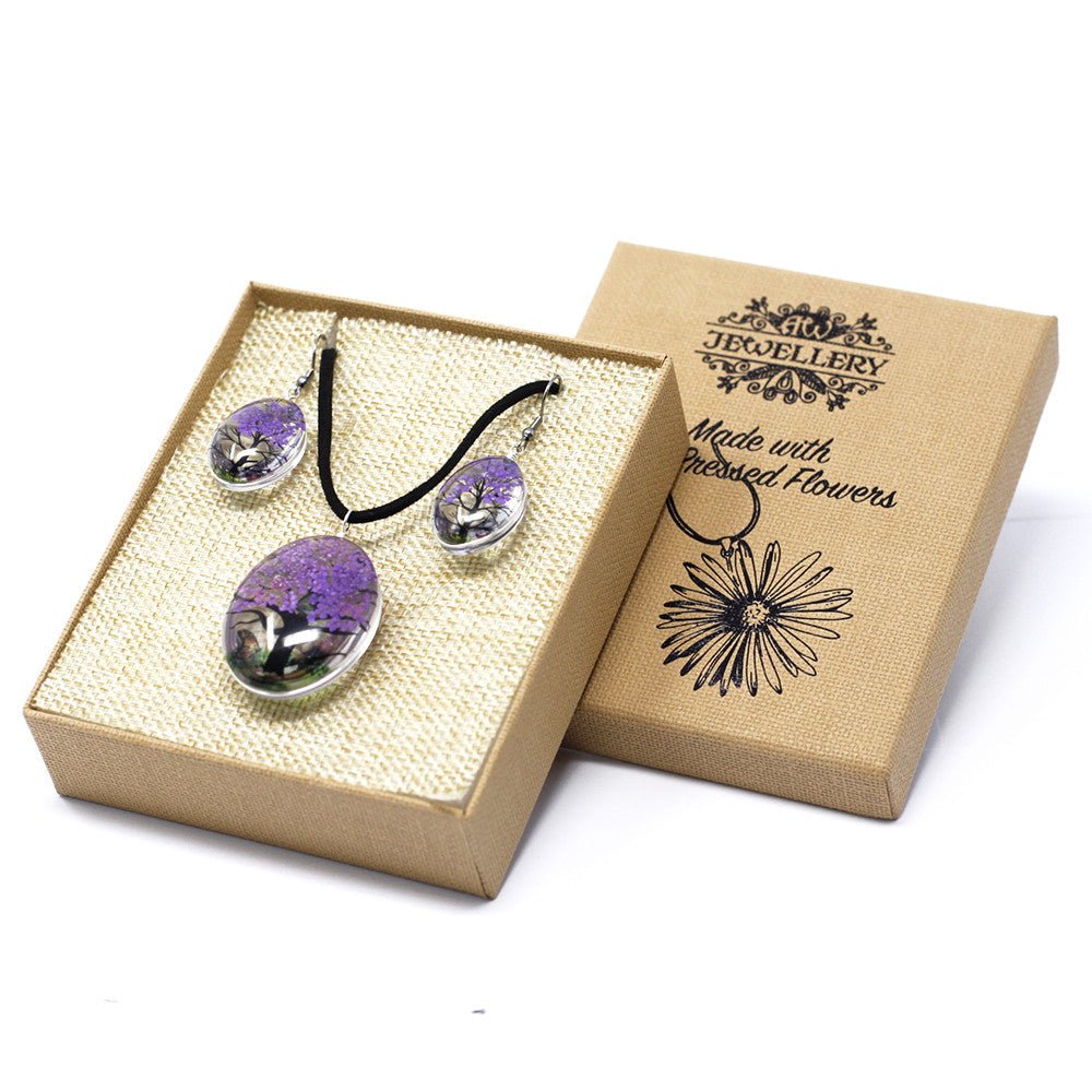Pressed Real Flowers Jewelry - Lavender - Ultrabee