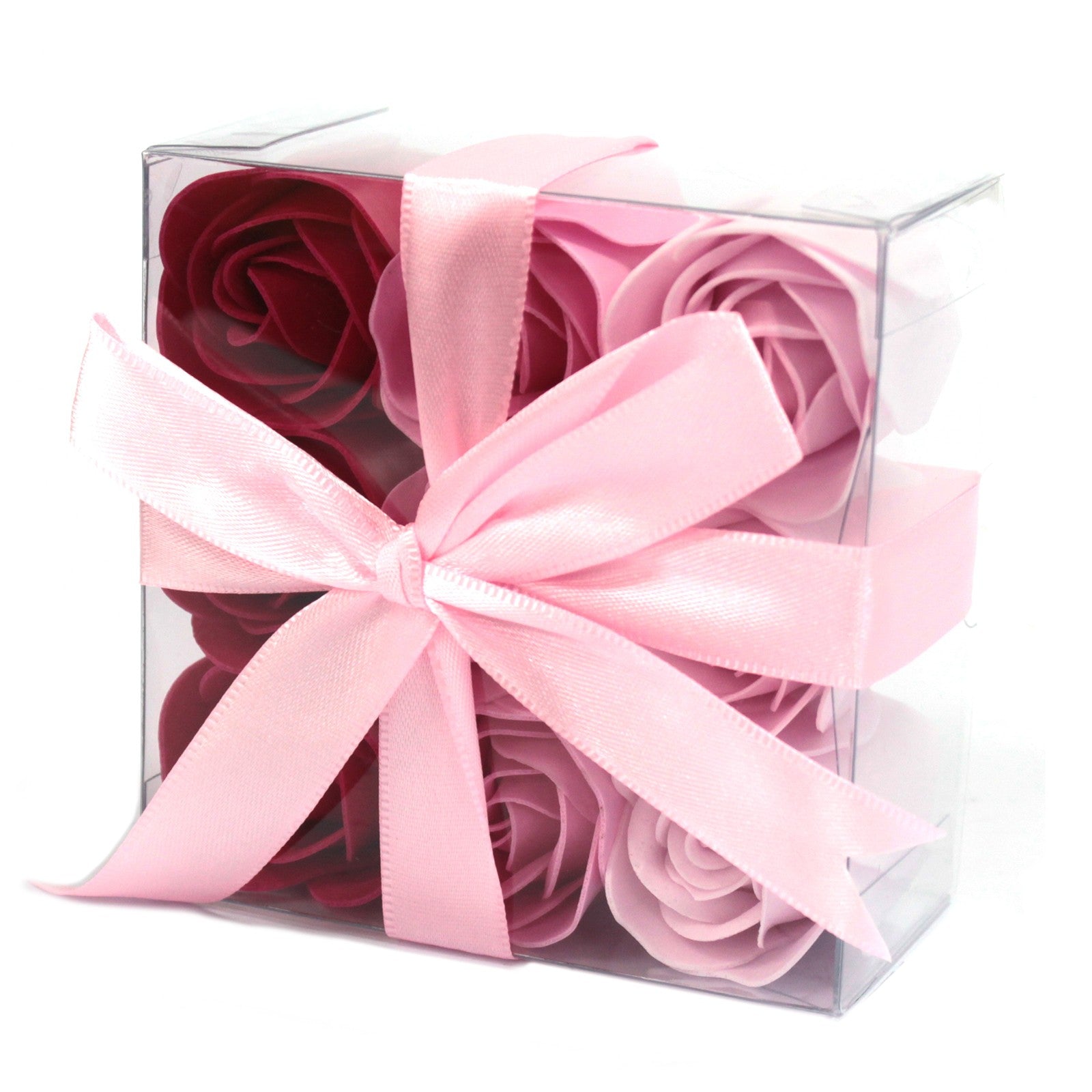 Set of 9 Soap Flowers - Pink Roses - Ultrabee