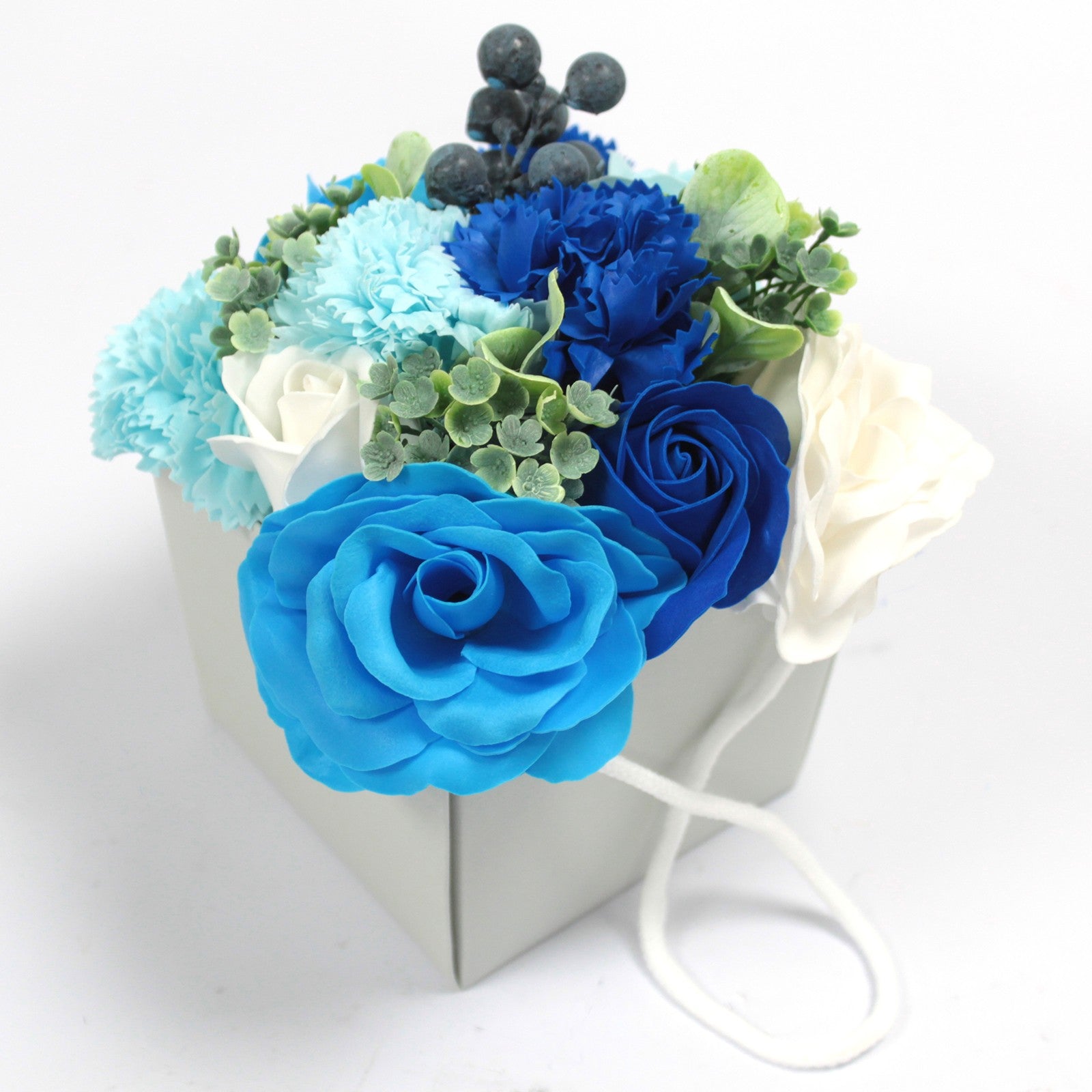 Soap Flower Bouquet - Blue Wedding Gift Bag - Ultrabee