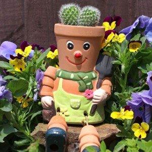 Terracotta Pot Man and Planter - Ultrabee